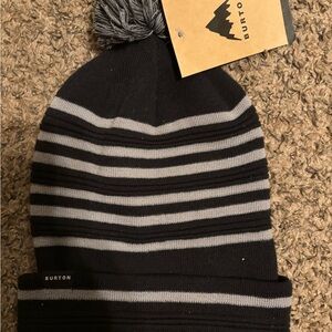 Burton Black and Gray Knit Beanie